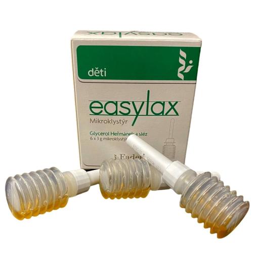 EASYLAX - dětské glycerolové projímadlo heřmánek a sléz 6 x 3 g
